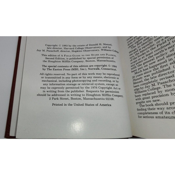 Easton Press Leather - Roger Tory Peterson Stars & Planets - Nice Astronomy Gift - Picture 7 of 9